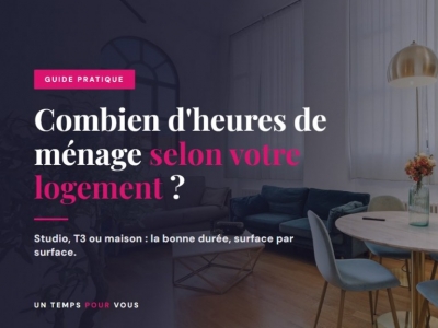 Combien d'heures de ménage par semaine selon votre logement ?